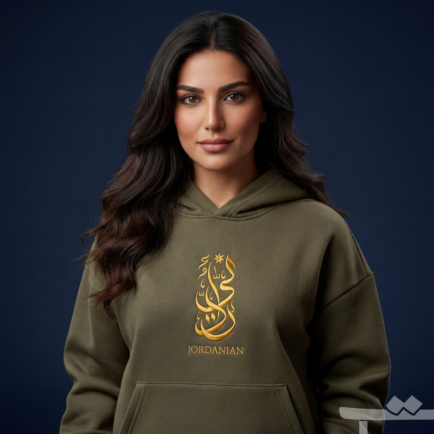 هودي أردني (تطريز ذهبي والنجمة السباعية)